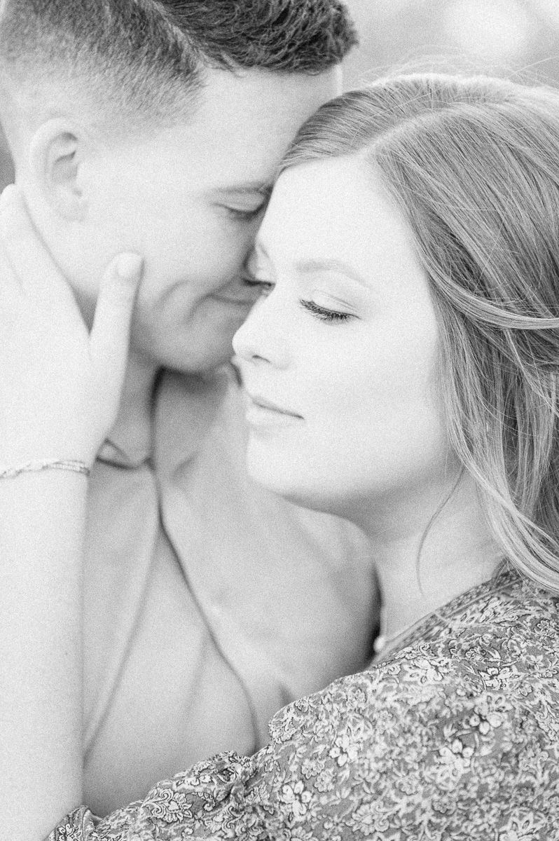 Couple during their engagement session in Cypress, Tx 