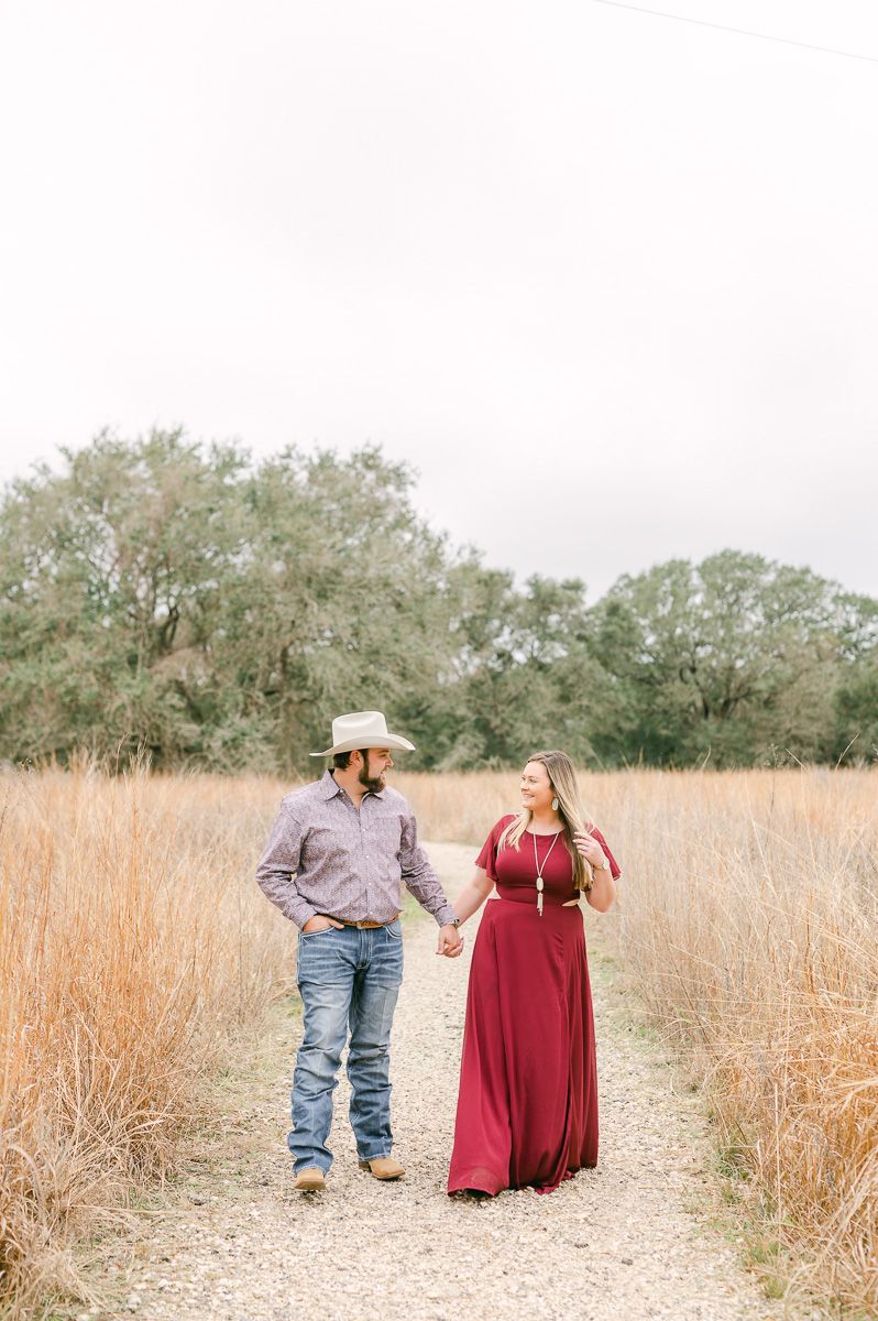 engaged couple at Brazos Bend State Park