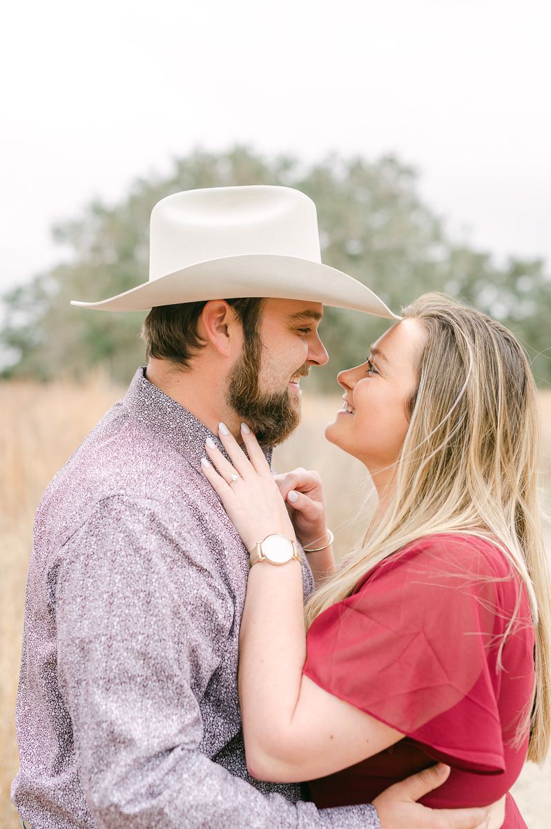 engaged couple at Brazos Bend State Park