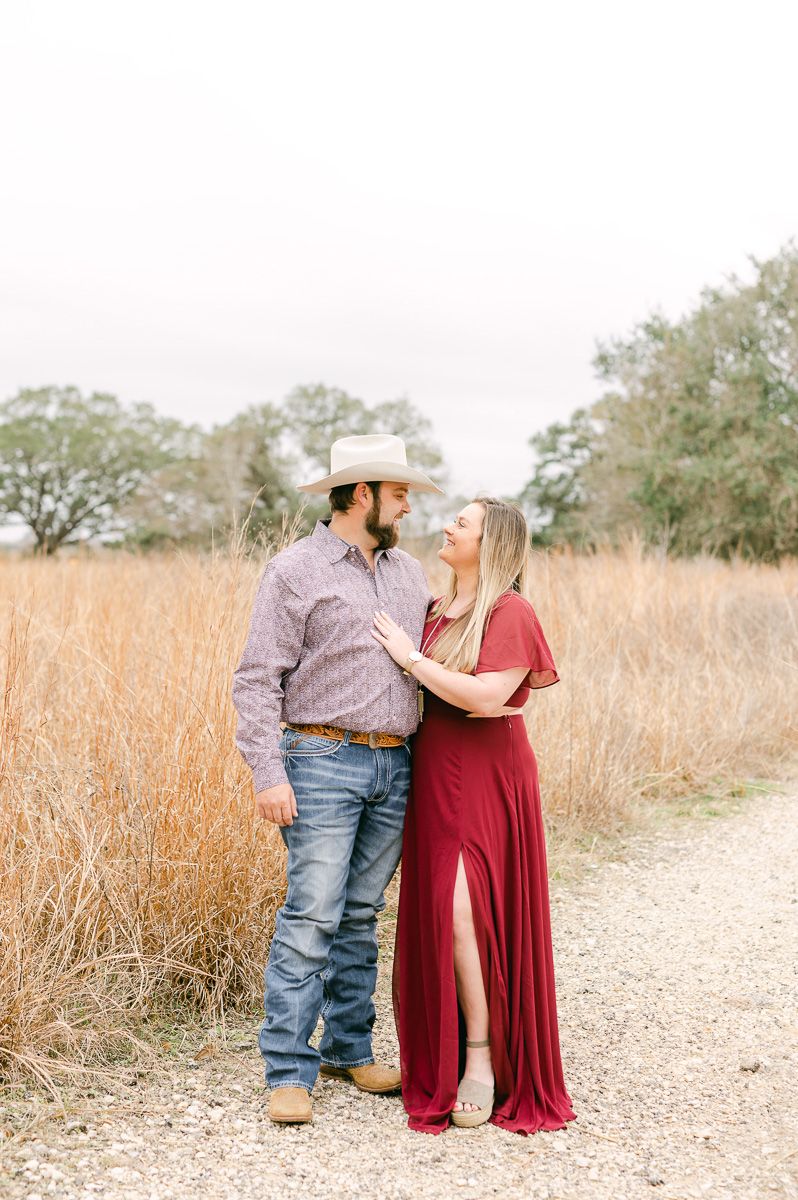 engaged couple at Brazos Bend State Park