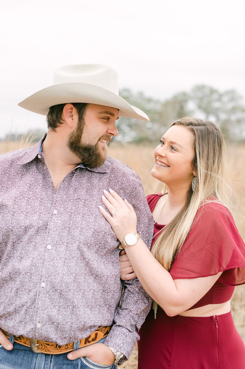 engaged couple at Brazos Bend State Park