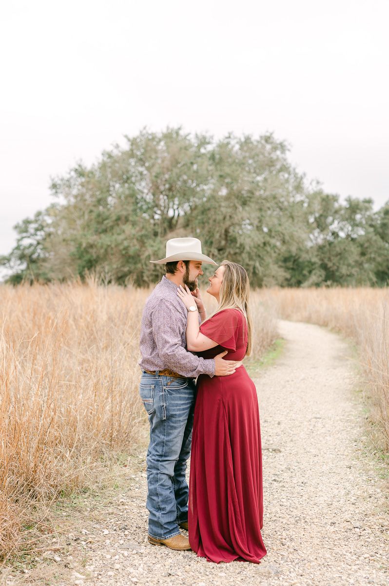 engaged couple at Brazos Bend State Park