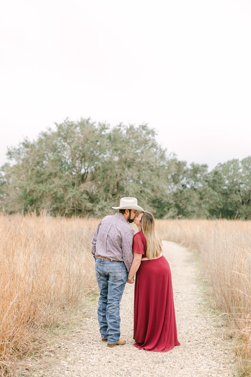 engaged couple at Brazos Bend State Park