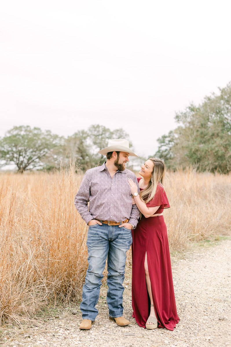 engaged couple at Brazos Bend State Park