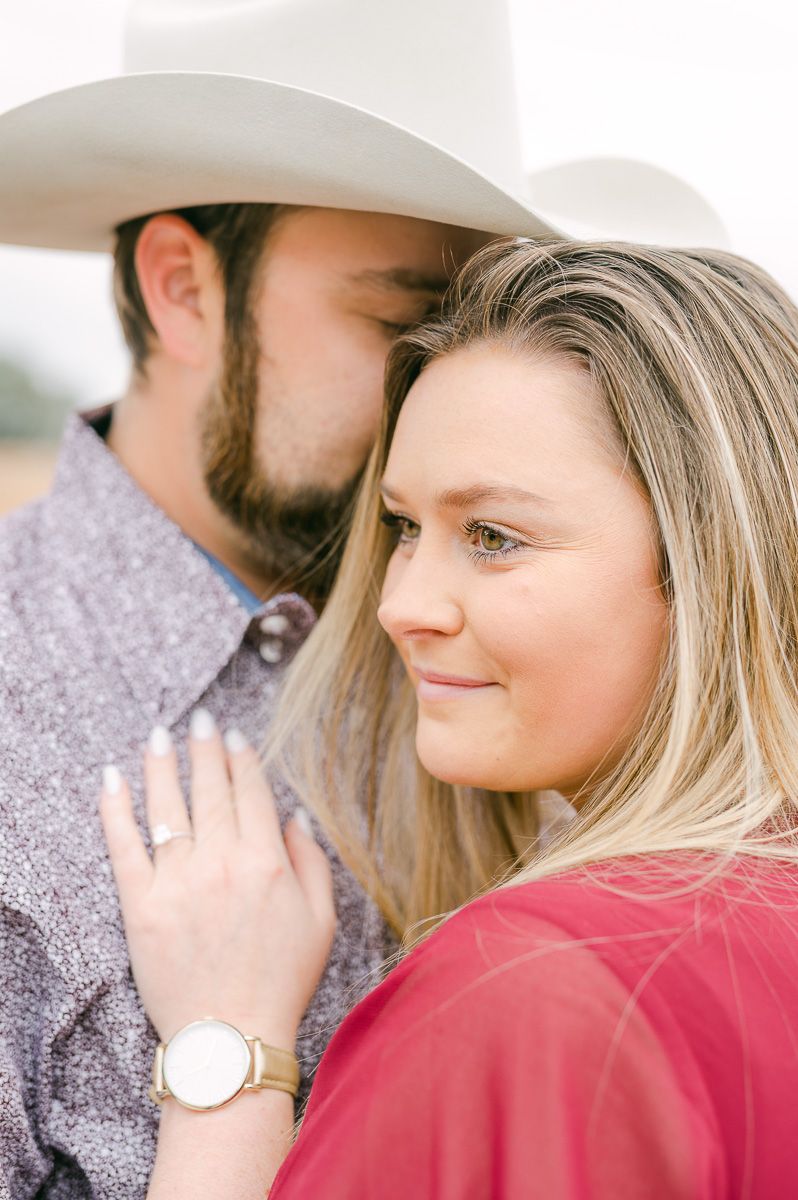 engaged couple at Brazos Bend State Park