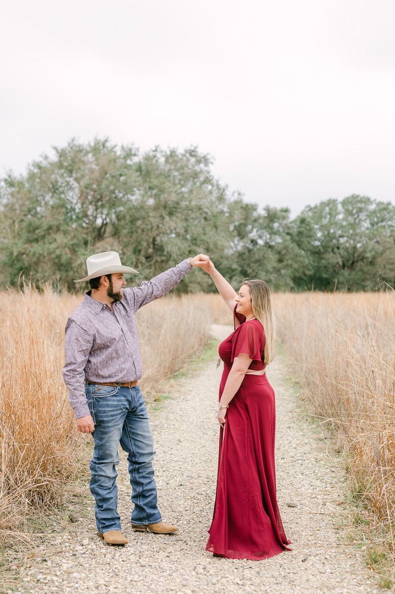 Houston winter engagement session