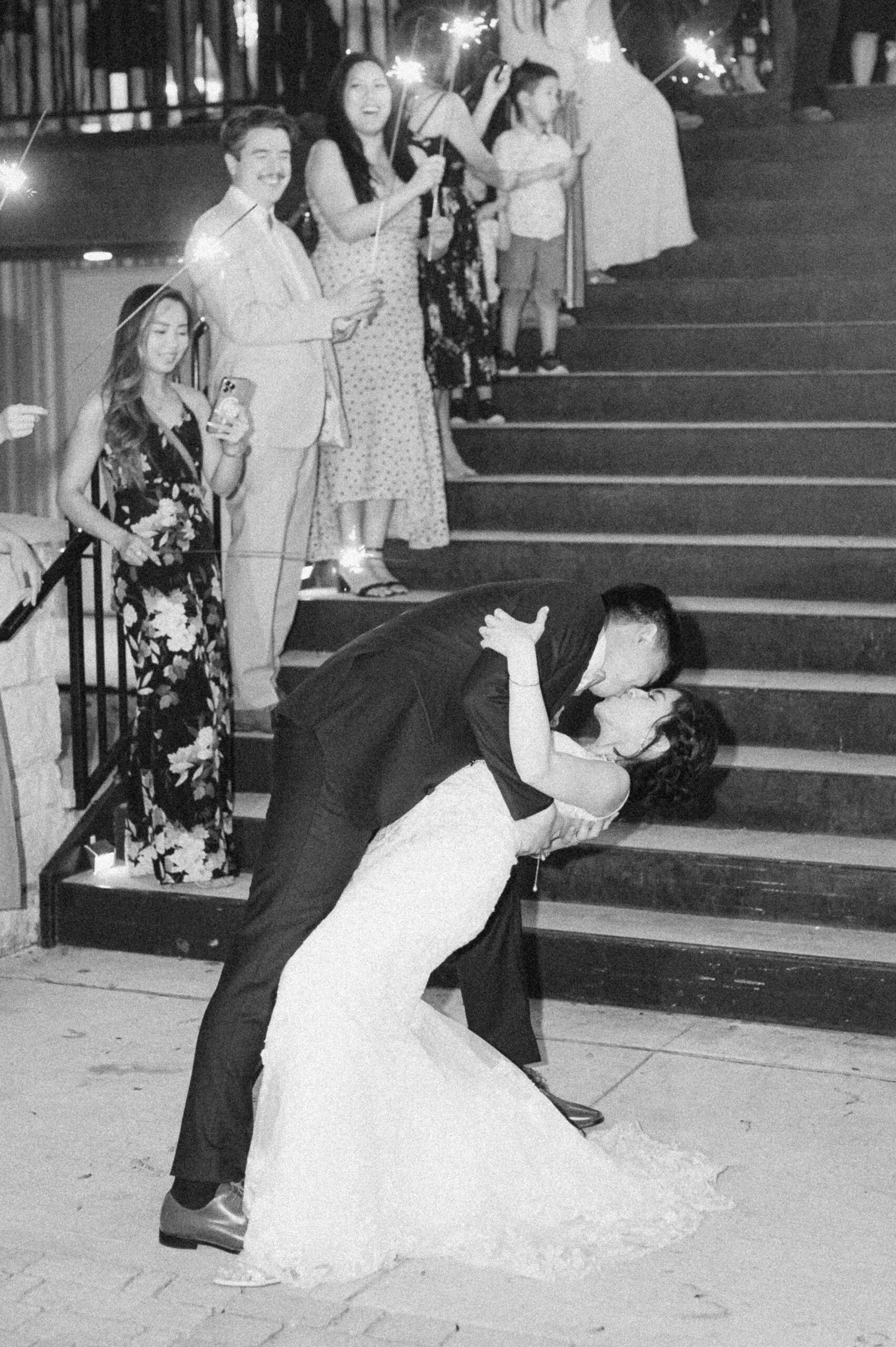 grand exit at Starshine Texas wedding reception