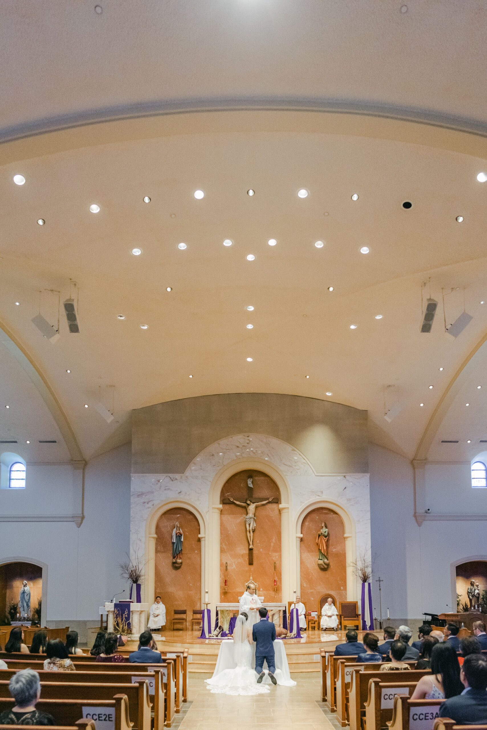 wedding ceremony at Our Lady of Lourdes