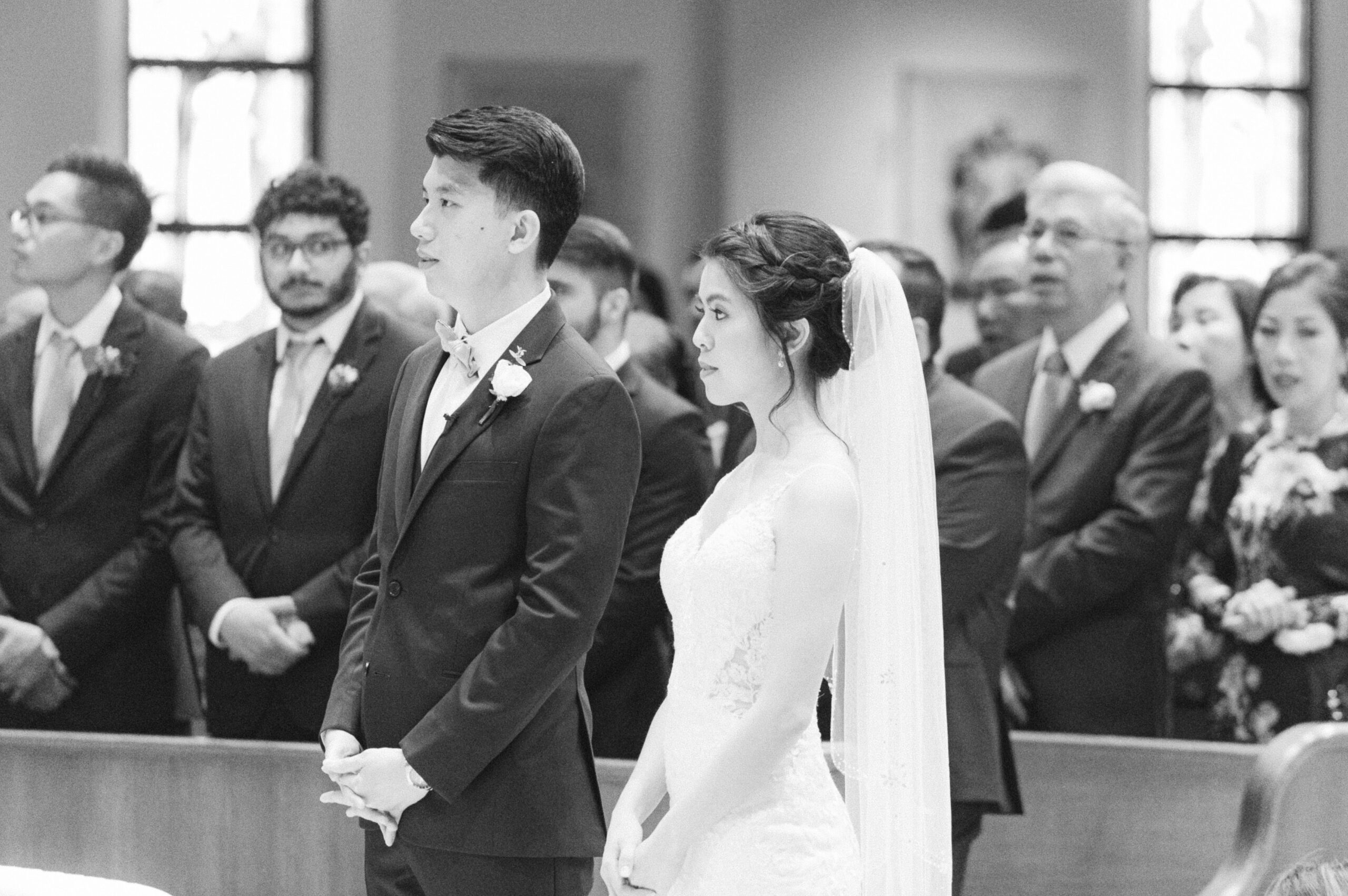 wedding ceremony at Our Lady of Lourdes