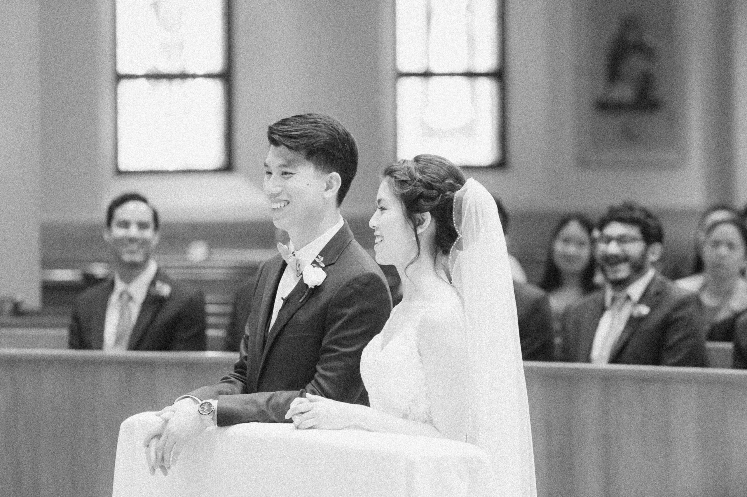 wedding ceremony at Our Lady of Lourdes