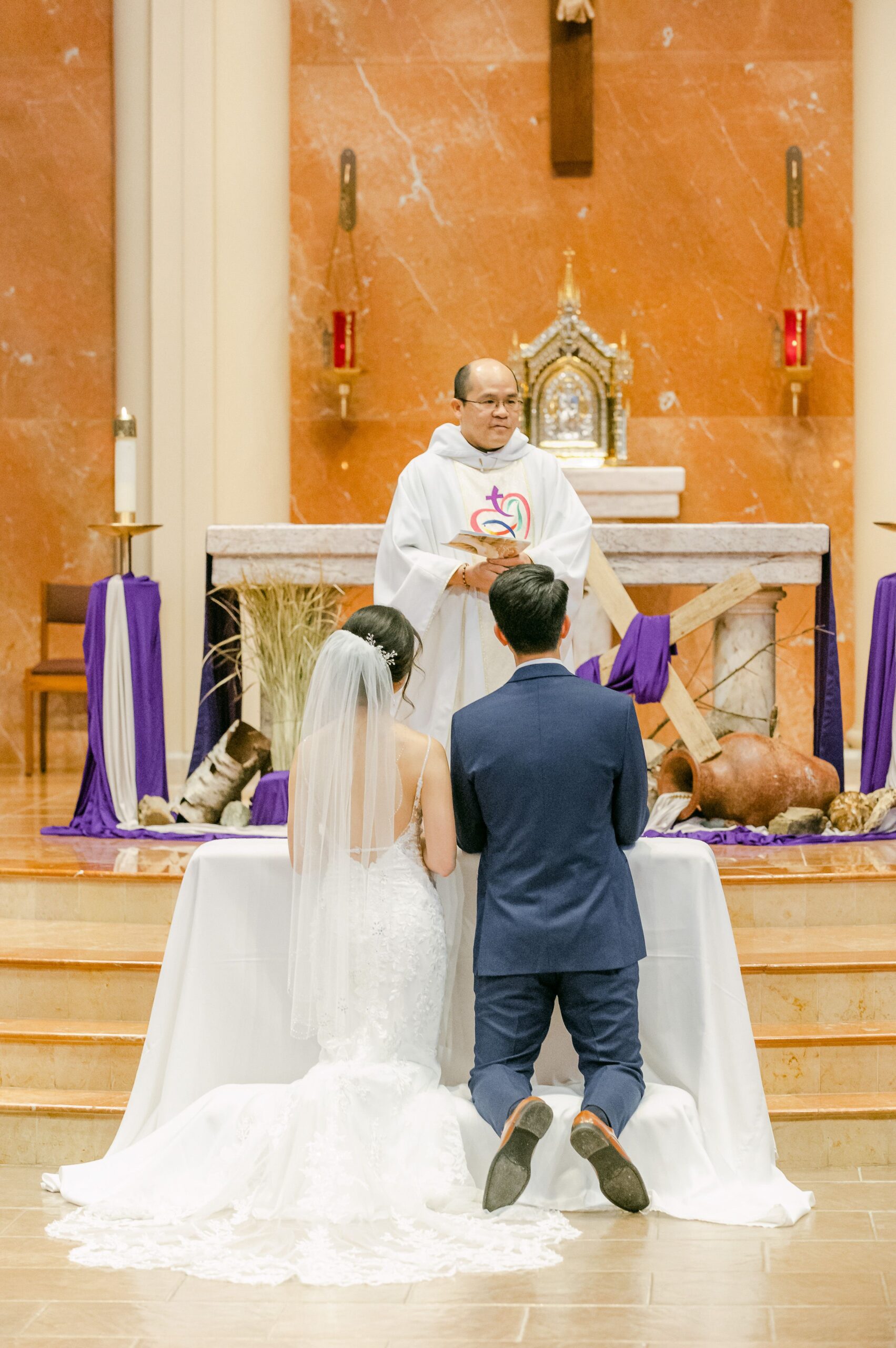 wedding ceremony at Our Lady of Lourdes