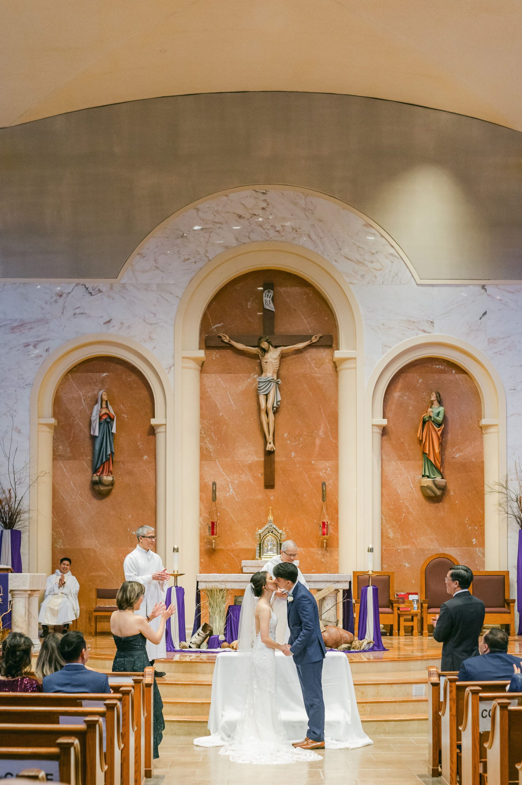 wedding ceremony at Our Lady of Lourdes