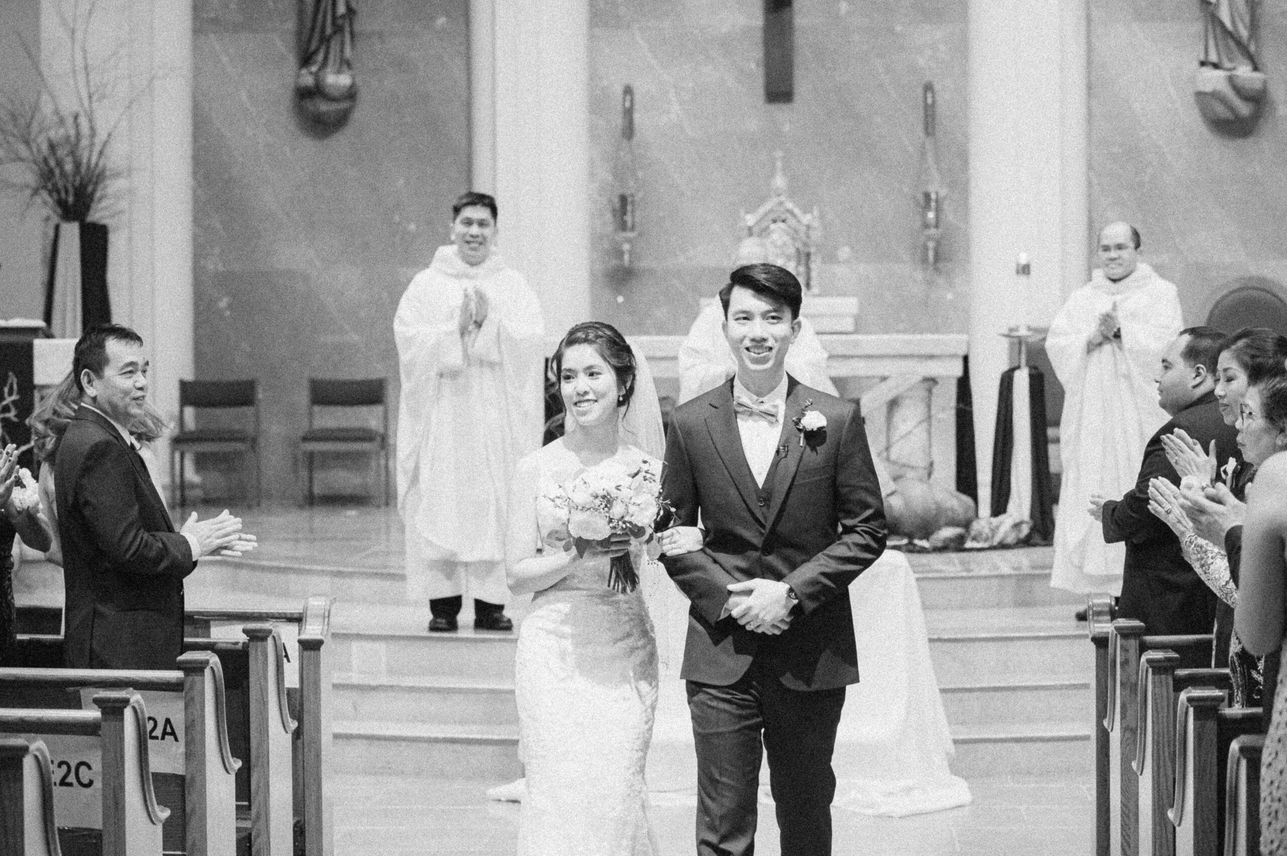 wedding ceremony at Our Lady of Lourdes