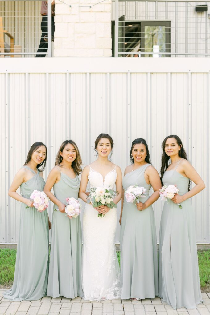 bridesmaids at Houston Rustic Wedding Venues Starshine Texas