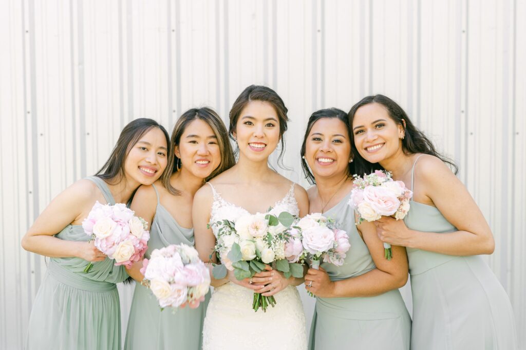bridesmaids at Houston Rustic Wedding Venues Starshine Texas