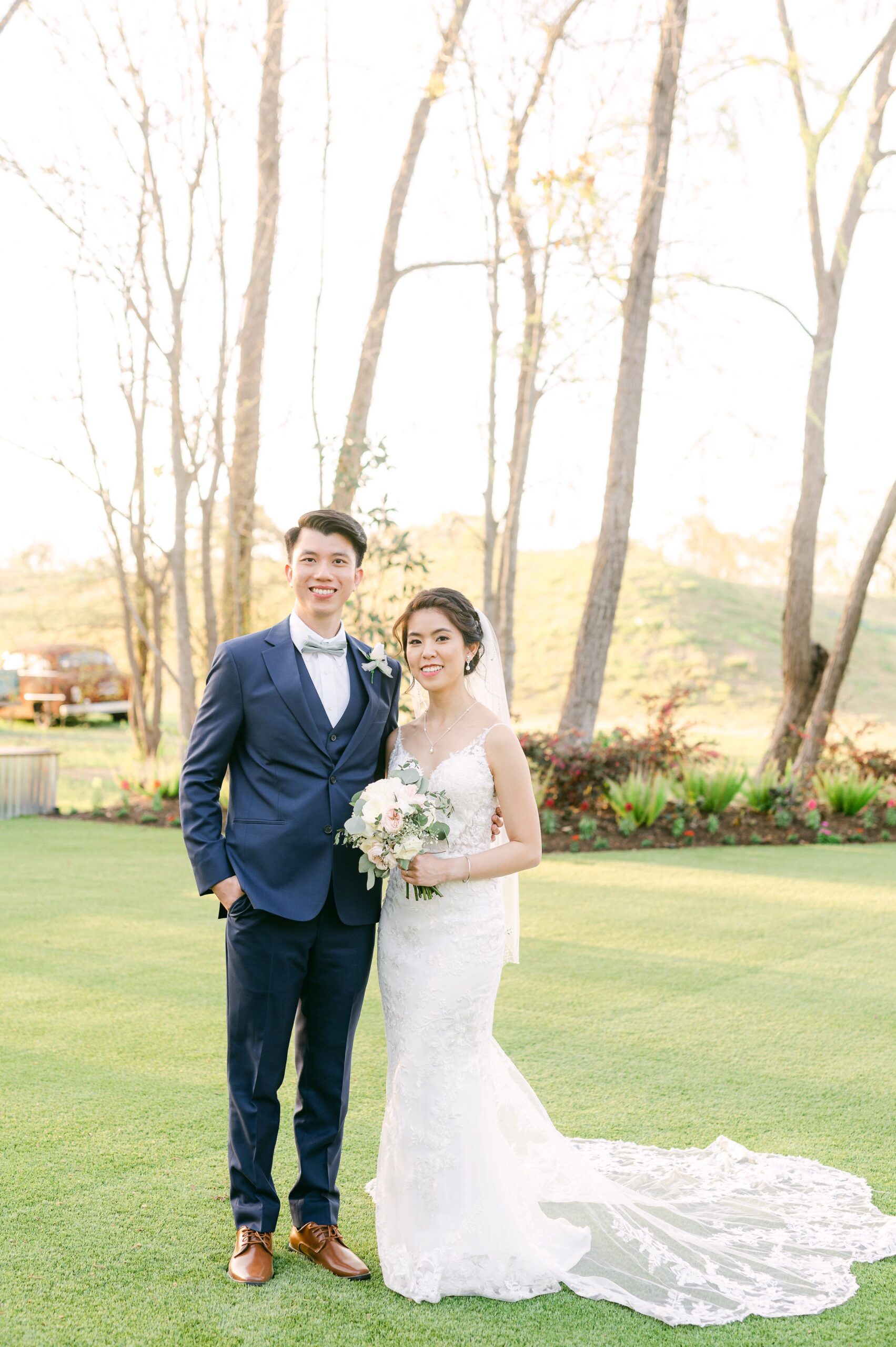 bride and groom at their wedding at Starshine Texas