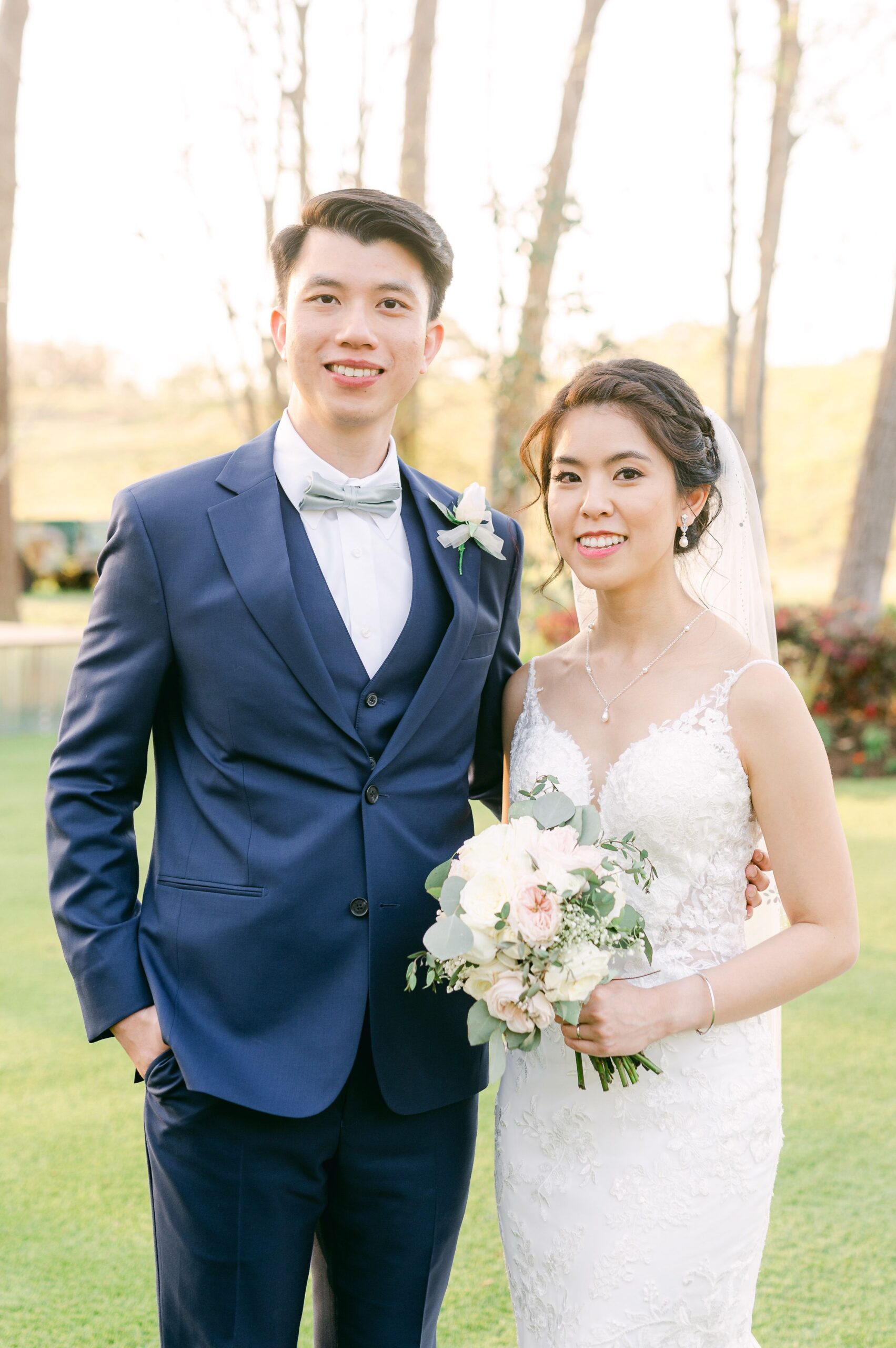 bride and groom at their wedding at Starshine Texas