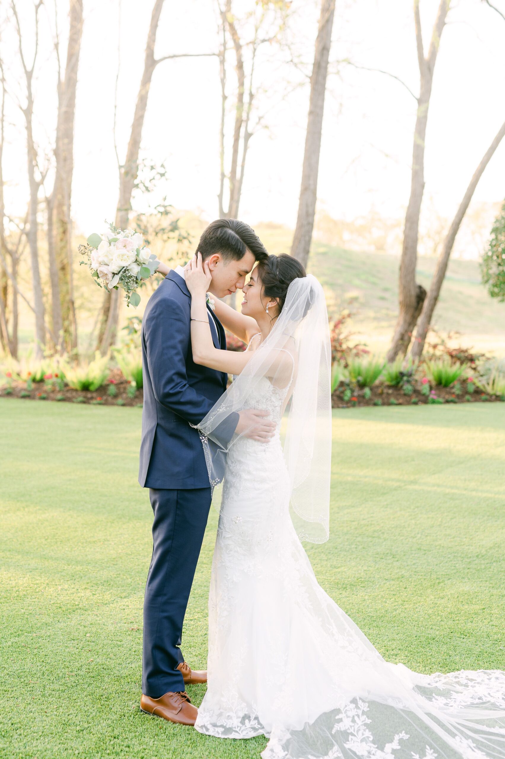 bride and groom at their wedding at Starshine Texas