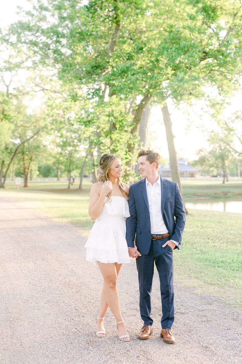 couple during engagement session in Texas