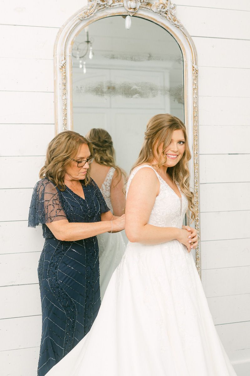 bride getting ready at The Pattison House