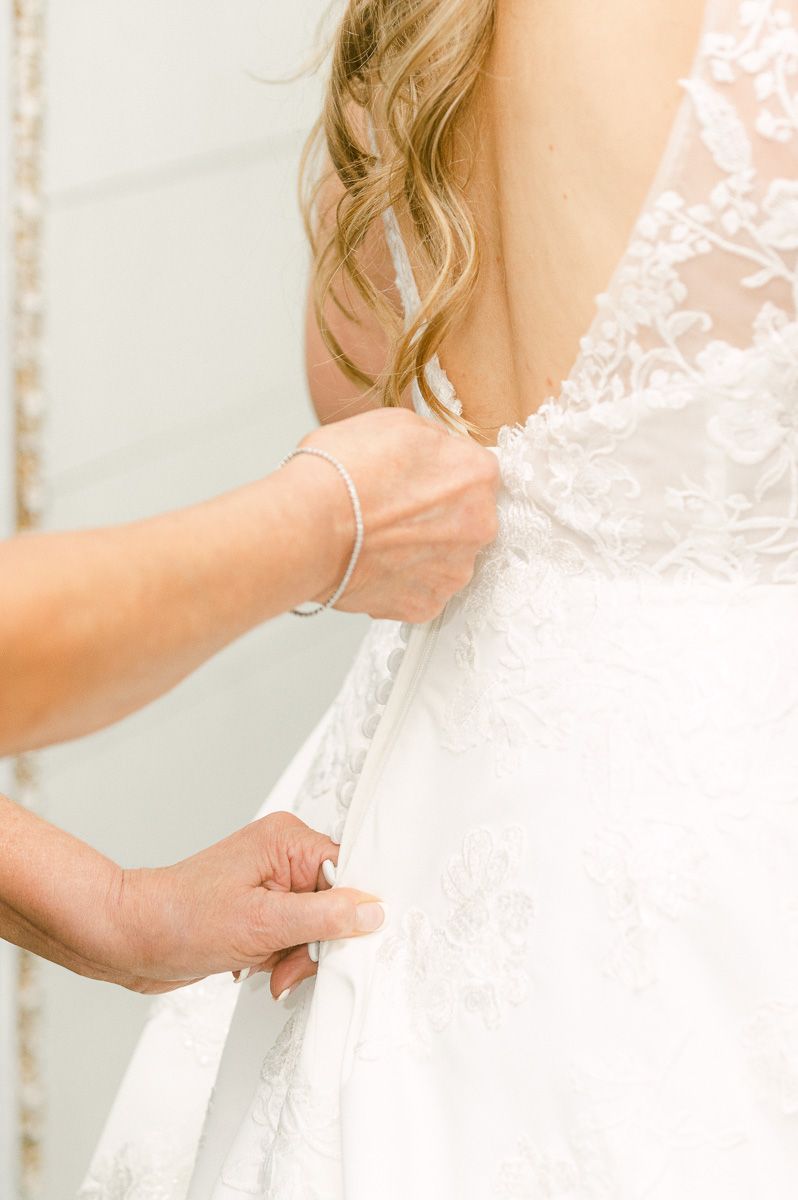 bride getting ready at The Pattison House