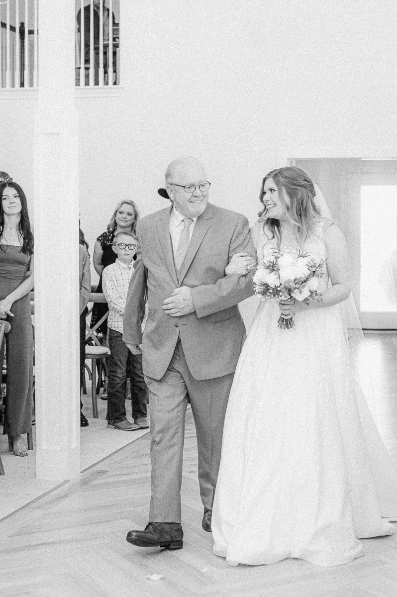 bride walking up the aisle