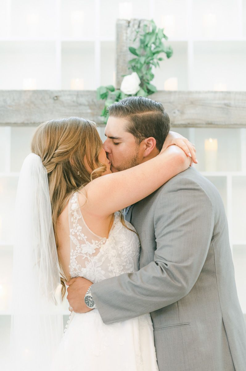 ceremony at The Pattison House with candle wall