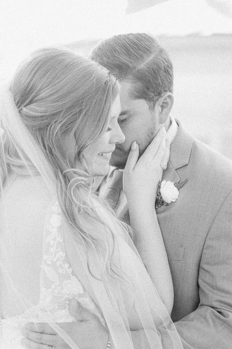 black and white bride and groom
