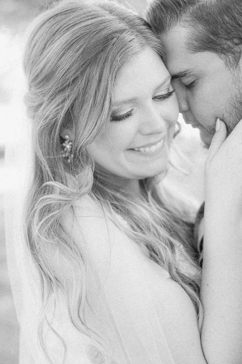 black and white bride and groom