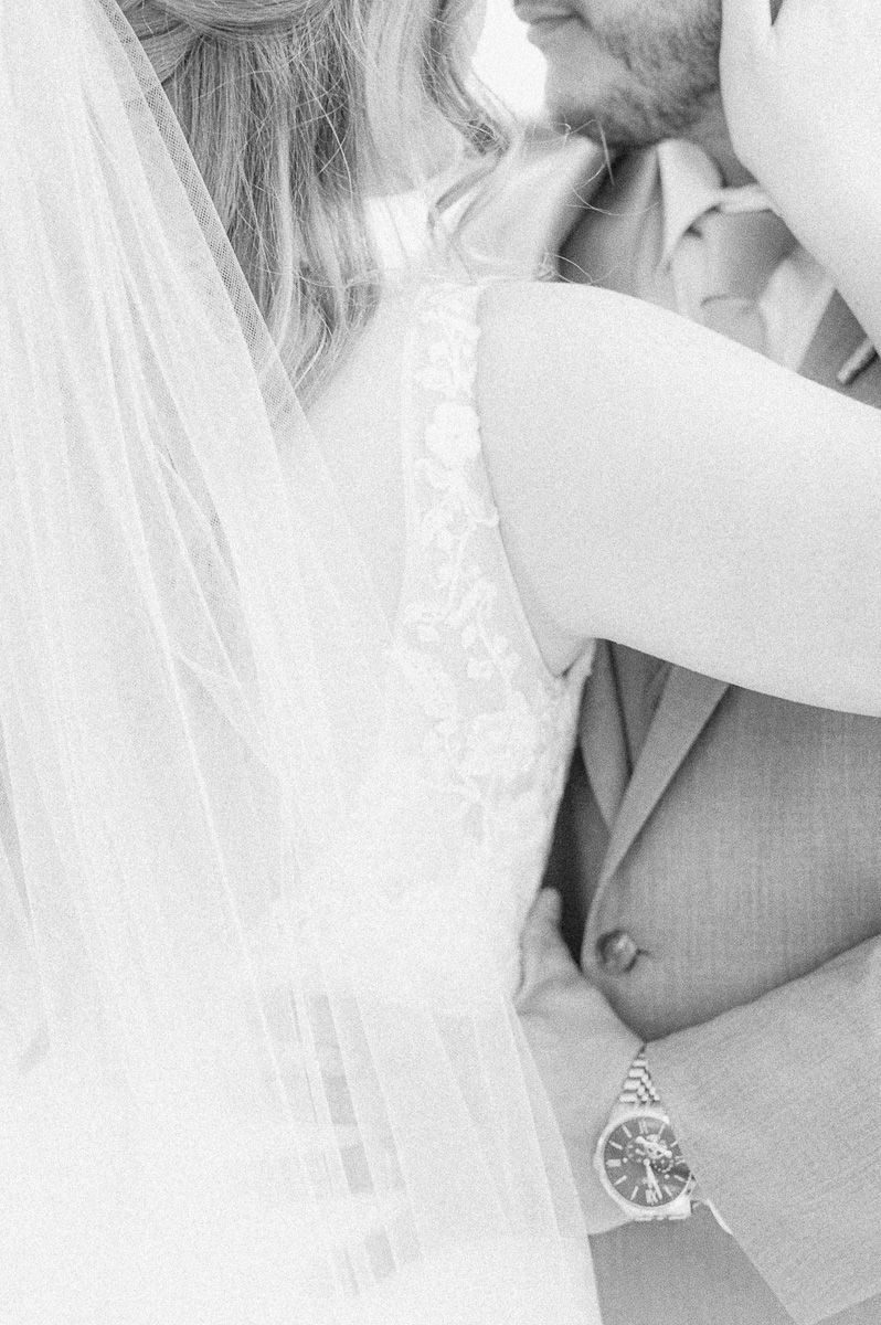 black and white bride and groom
