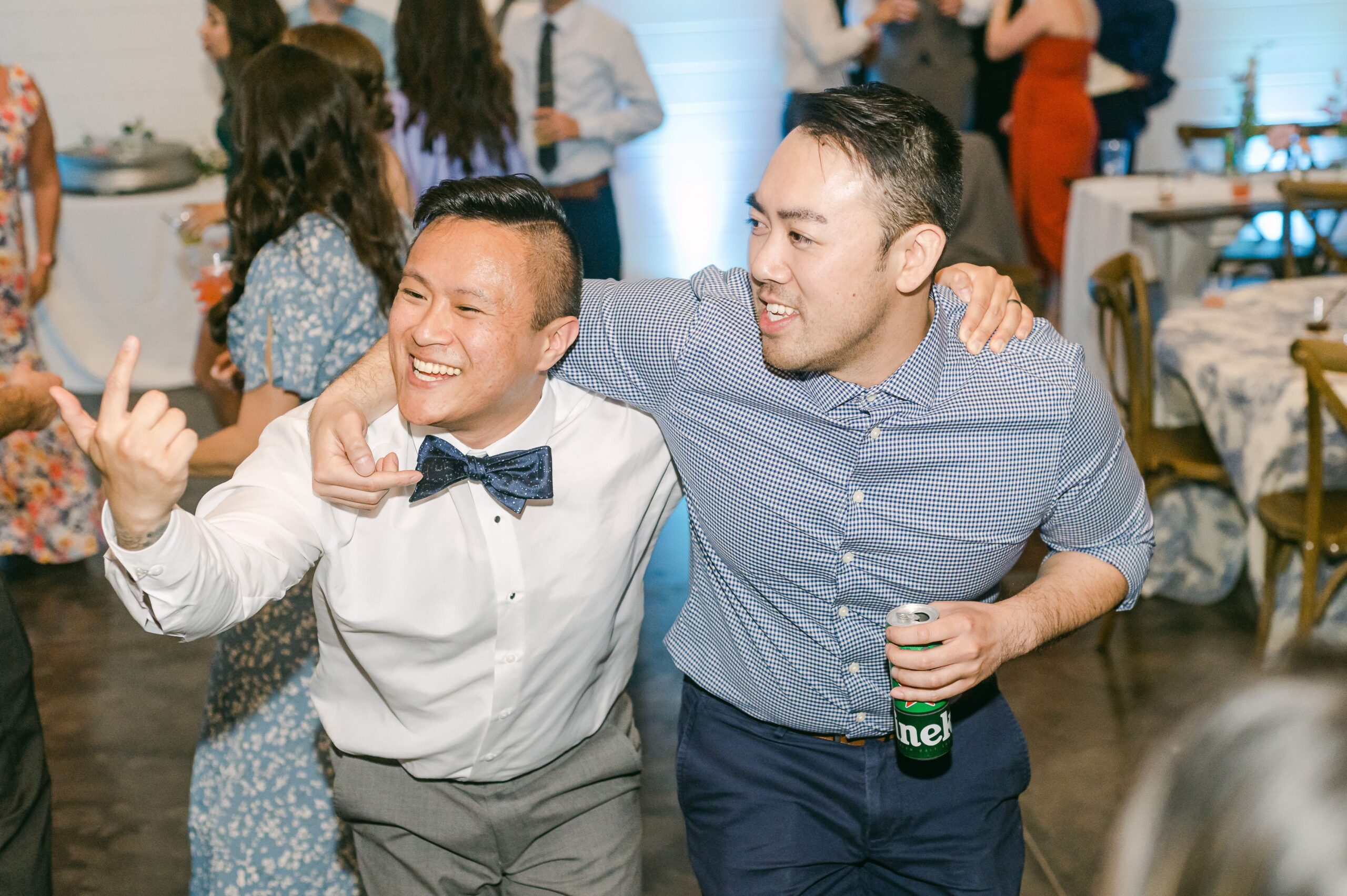 guests dancing at wedding reception