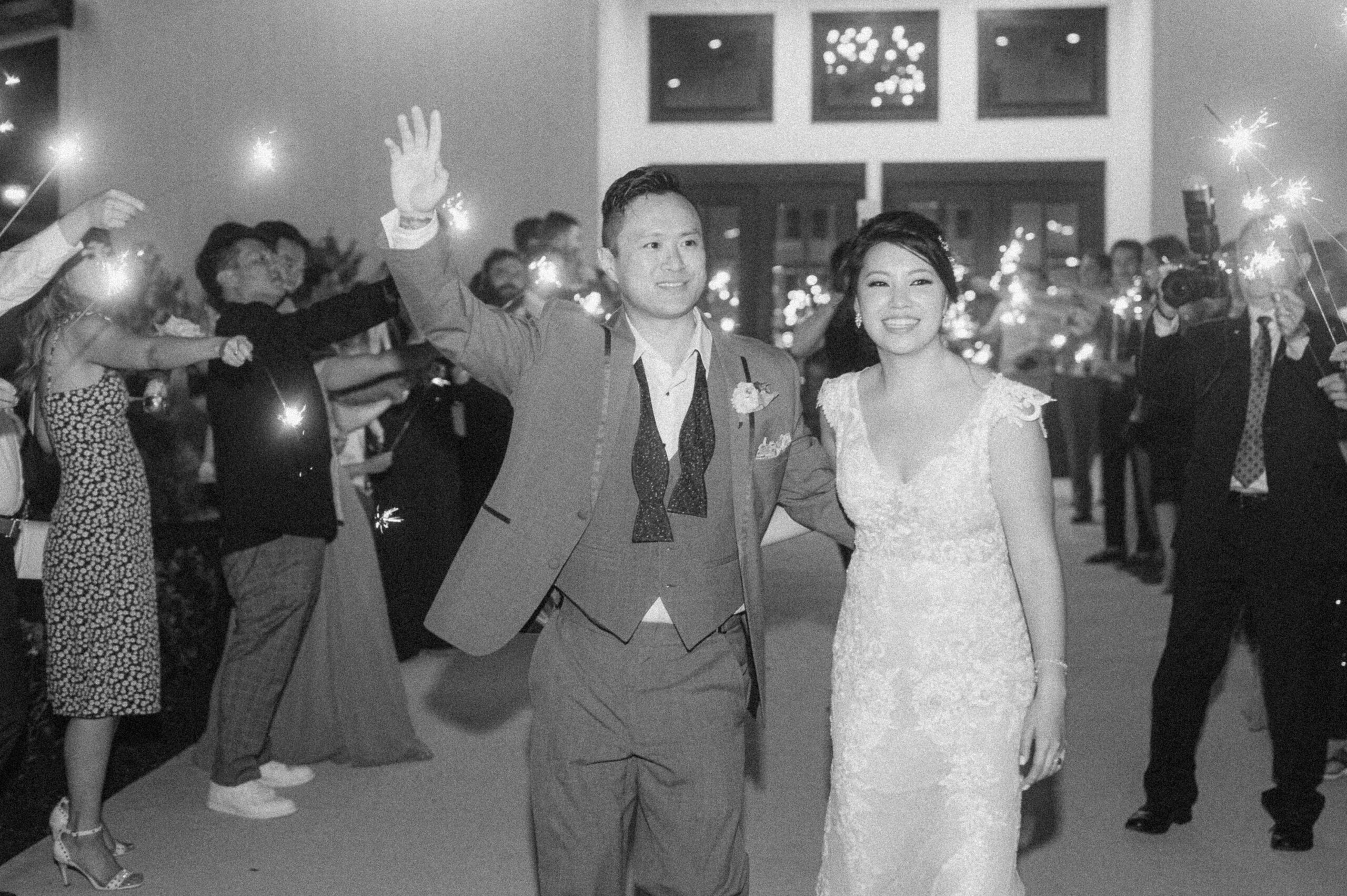 wedding exit with sparklers