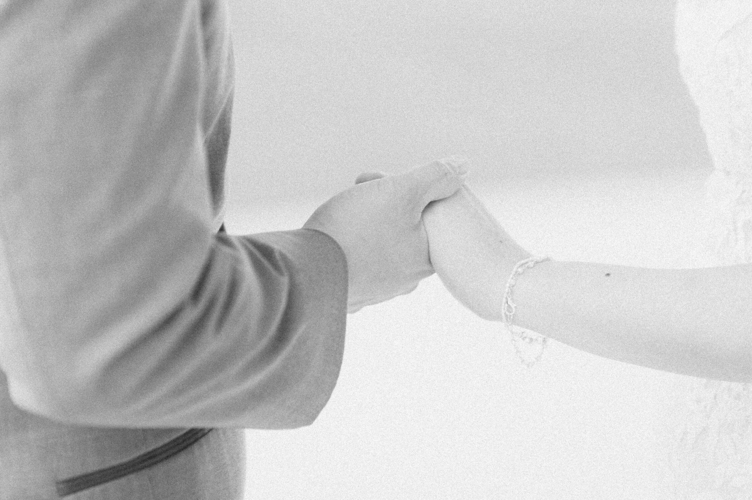 couple holding hands