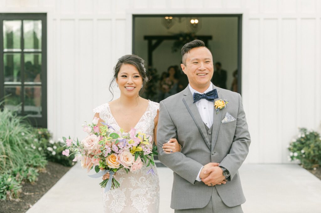 couple exiting their ceremony
