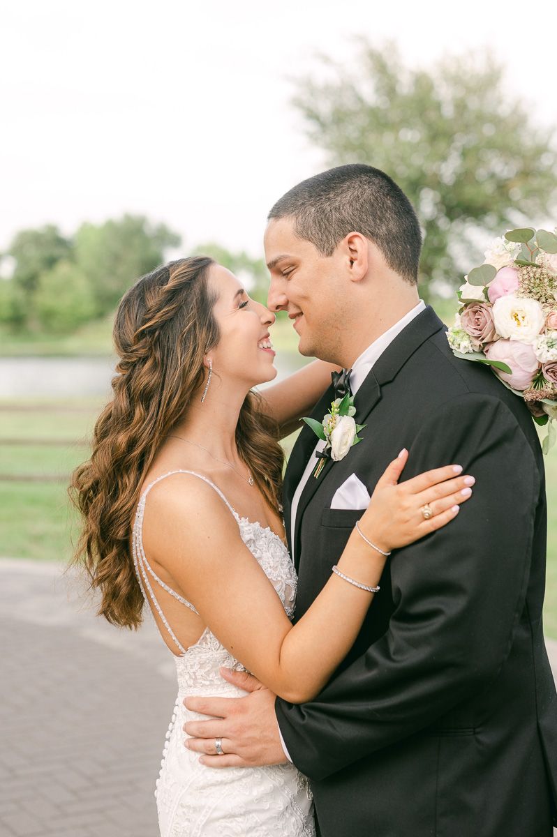 bride and groom at their Katy Tx wedding