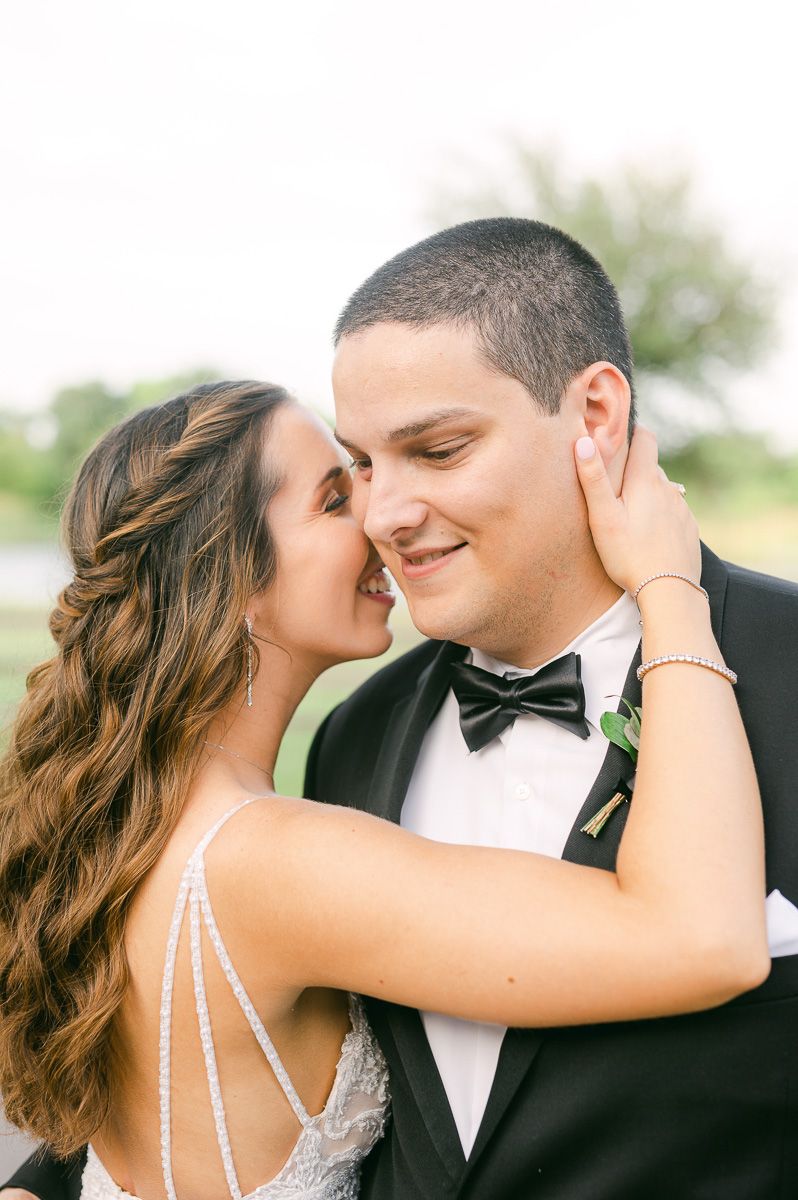 bride and groom at their Katy Tx wedding
