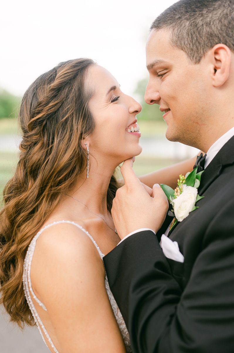 bride and groom at their Katy Tx wedding