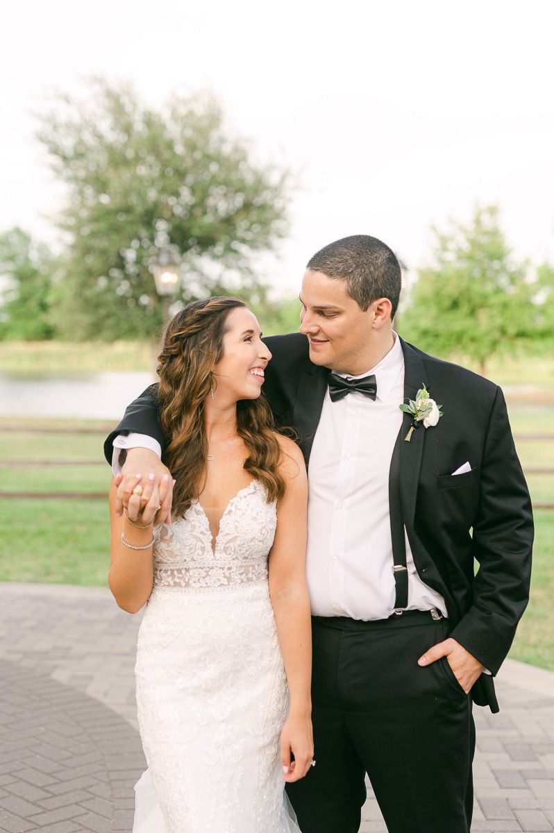 bride and groom at their Beckendorff Farms wedding