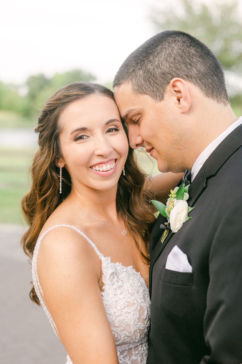 bride and groom at their Beckendorff Farms wedding