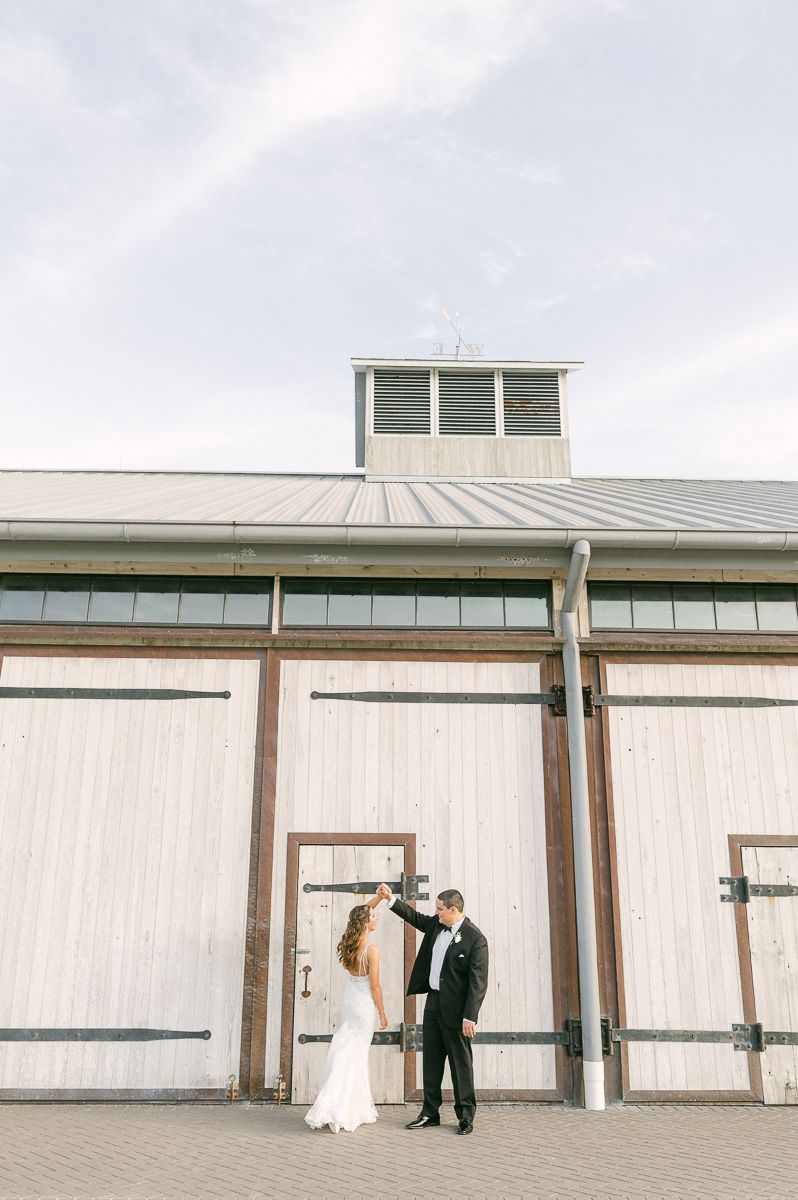bride and groom at their Beckendorff Farms wedding