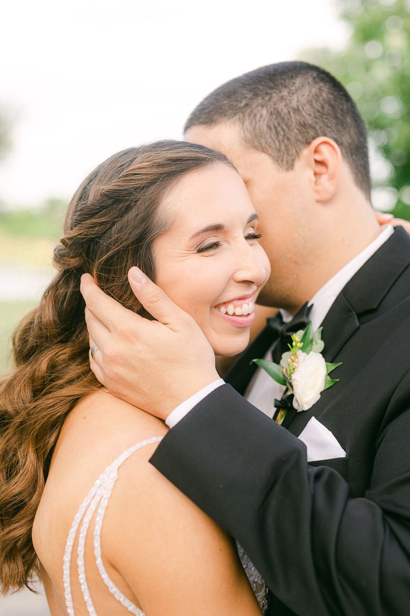 bride and groom at their Beckendorff Farms wedding