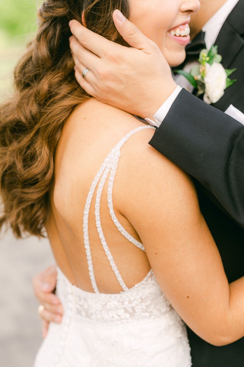 bride and groom at their Beckendorff Farms wedding