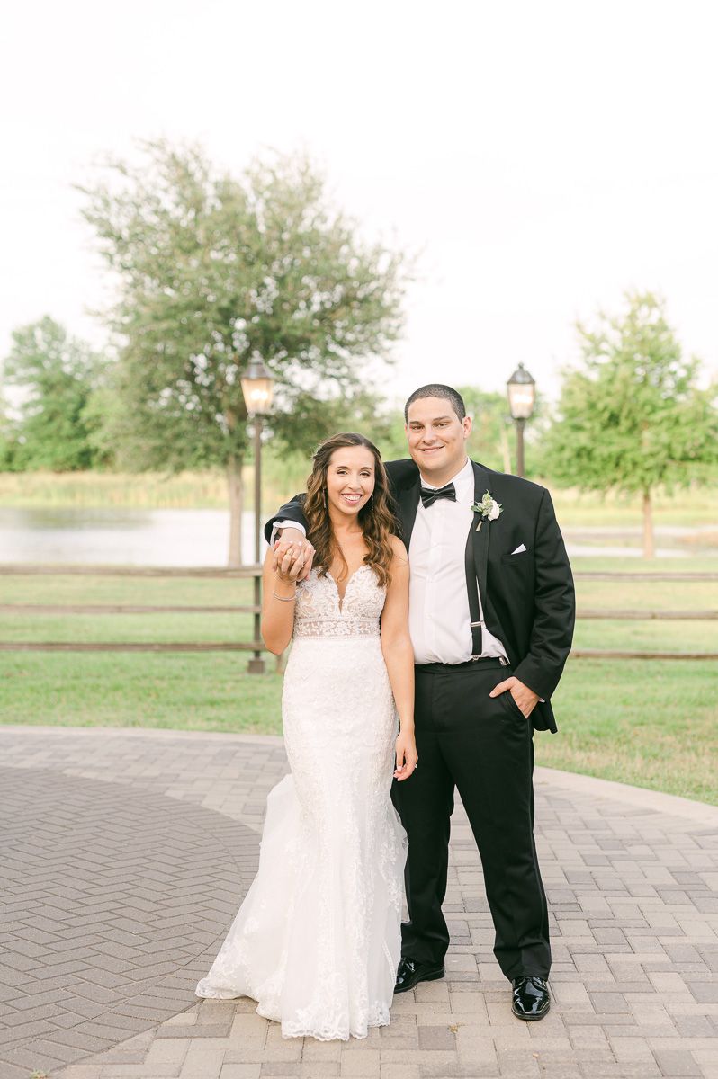 bride and groom at their Beckendorff Farms wedding