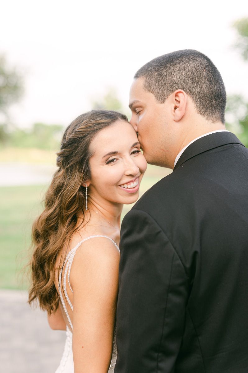 bride and groom at their Beckendorff Farms wedding