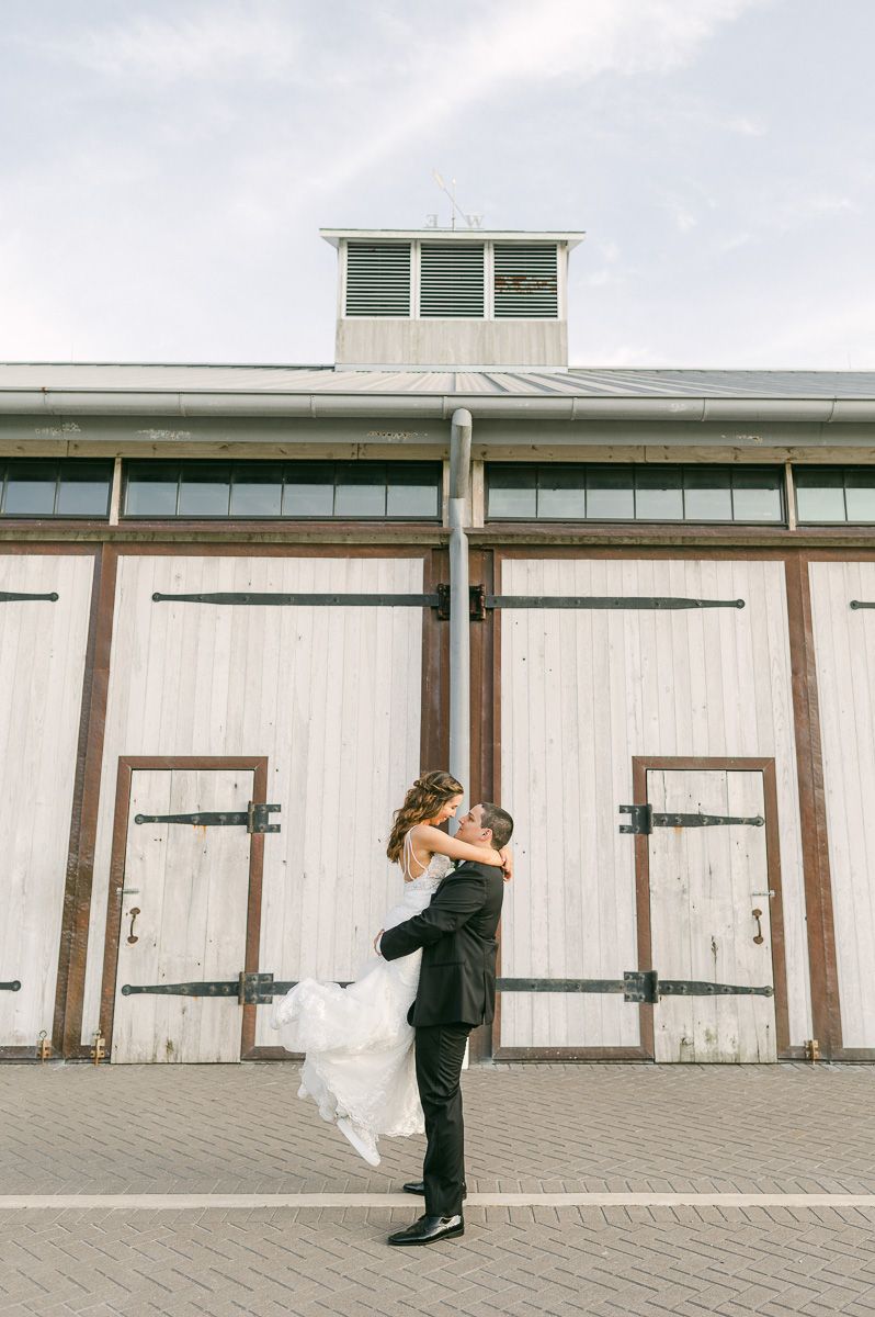 bride and groom at their Beckendorff Farms wedding