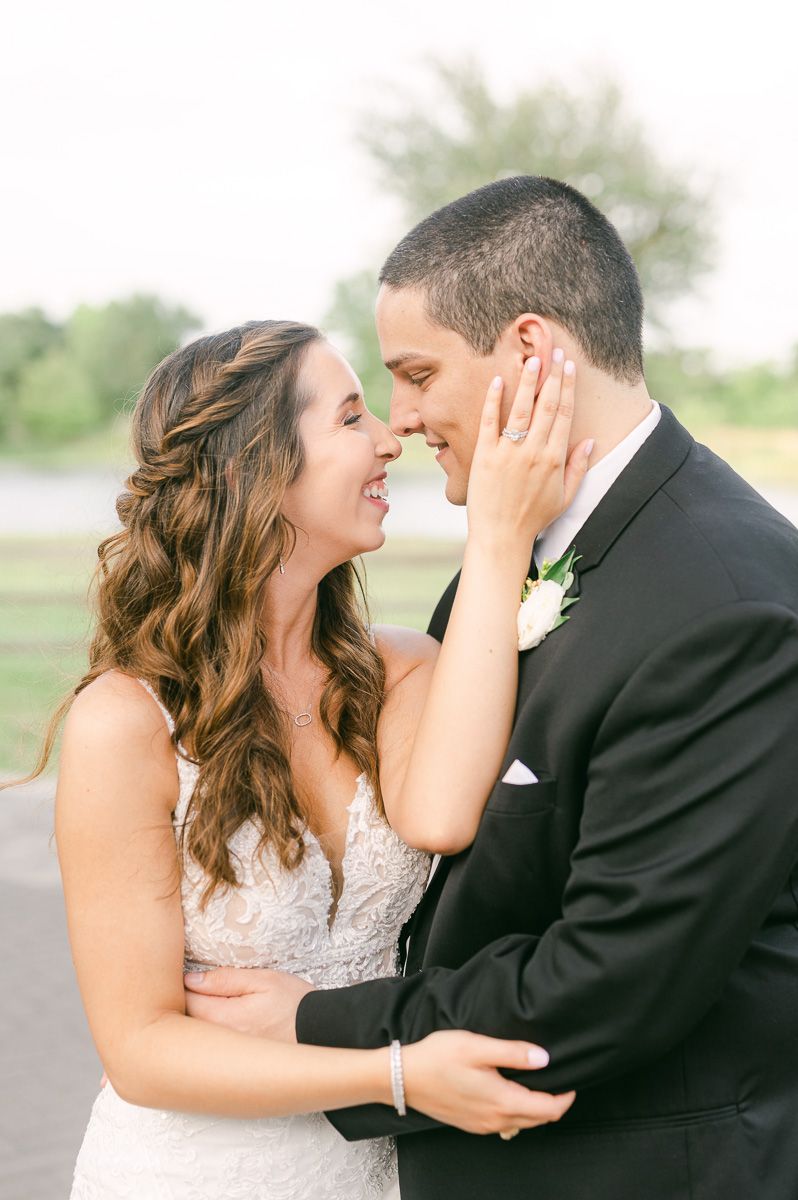 bride and groom at their Beckendorff Farms wedding