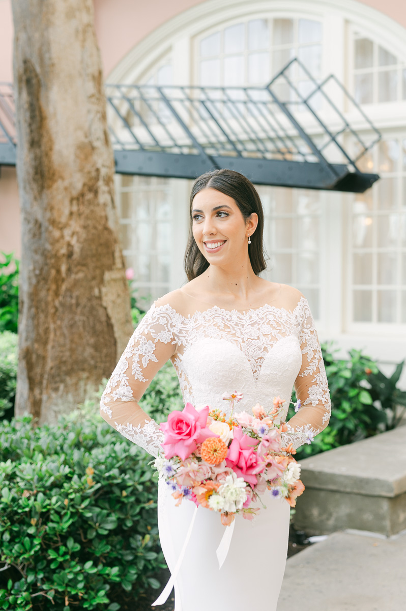 a bride posing during her bridal session