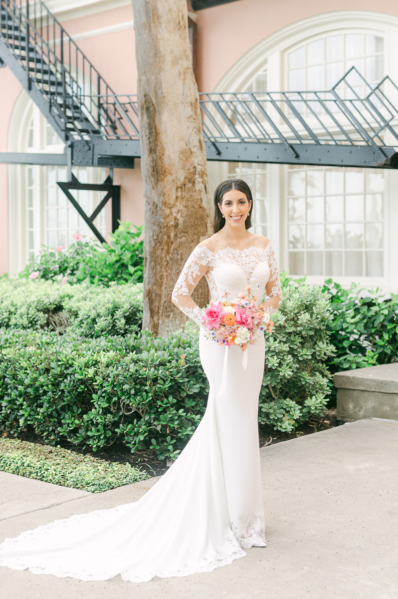 a bride posing during her bridal session