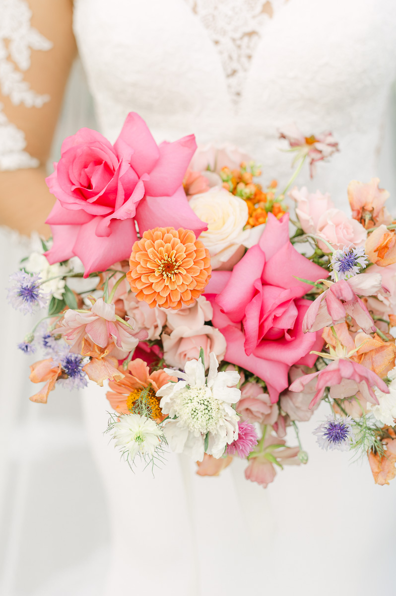 pink spring bridal bouquet