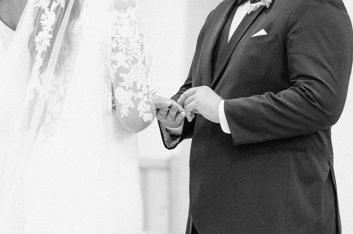 hands during ceremony